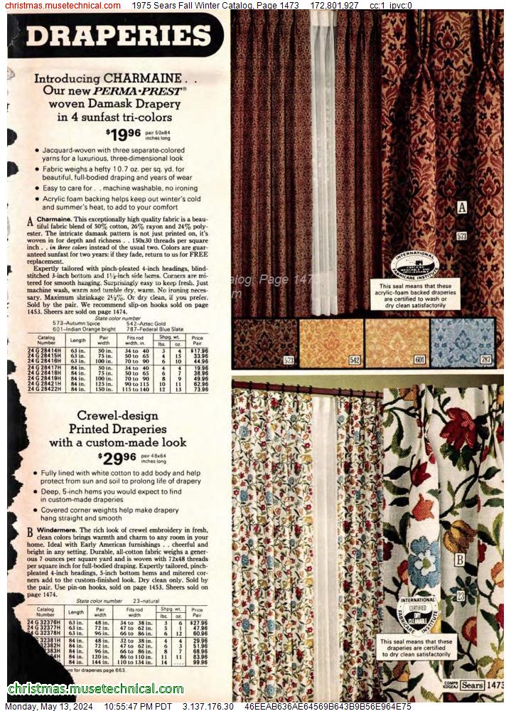 1975 Sears Fall Winter Catalog, Page 1473