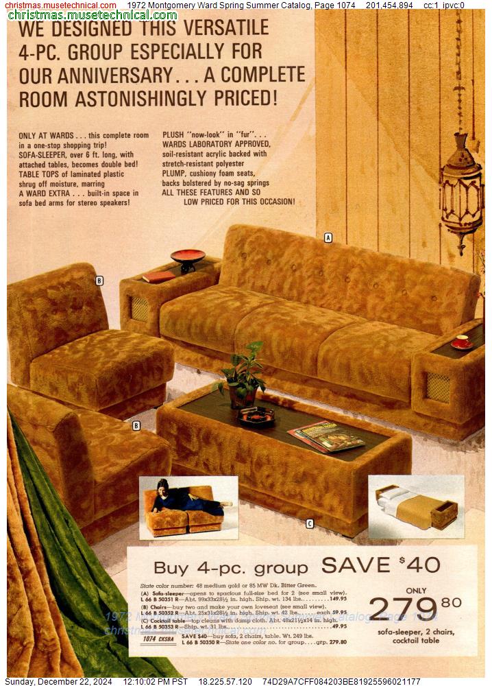 1972 Montgomery Ward Spring Summer Catalog, Page 1074