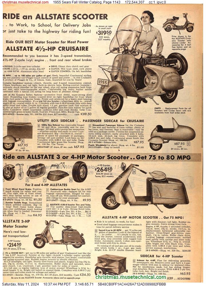 1955 Sears Fall Winter Catalog, Page 1143