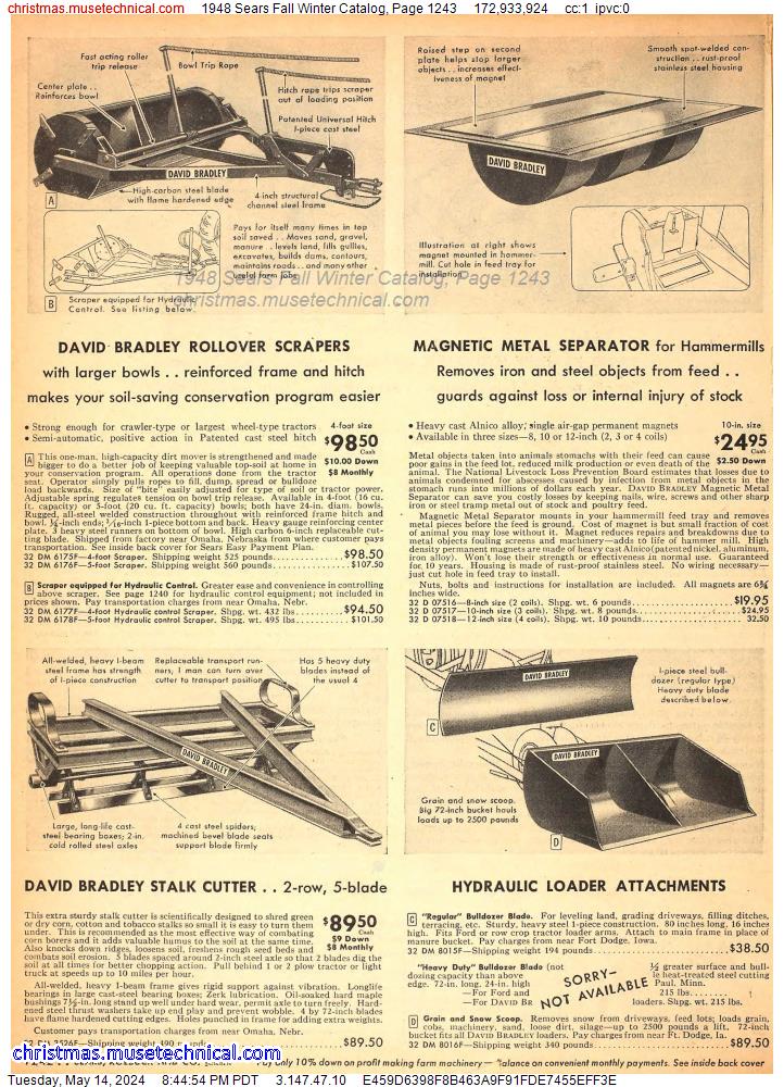 1948 Sears Fall Winter Catalog, Page 1243