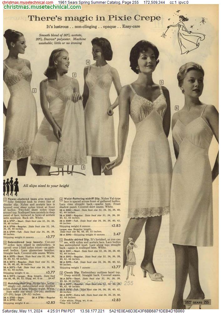 1961 Sears Spring Summer Catalog, Page 255