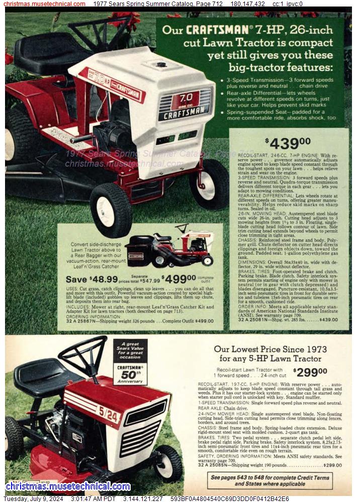 1977 Sears Spring Summer Catalog, Page 712
