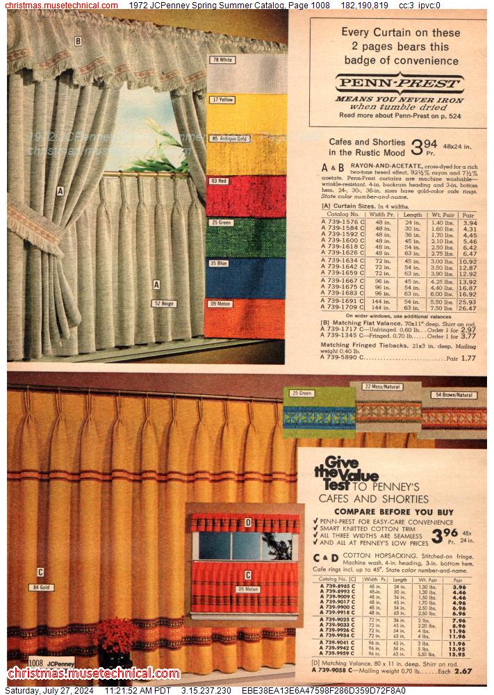 1972 JCPenney Spring Summer Catalog, Page 1008