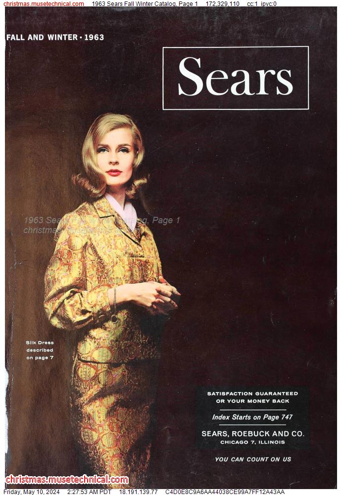1963 Sears Fall Winter Catalog, Page 1