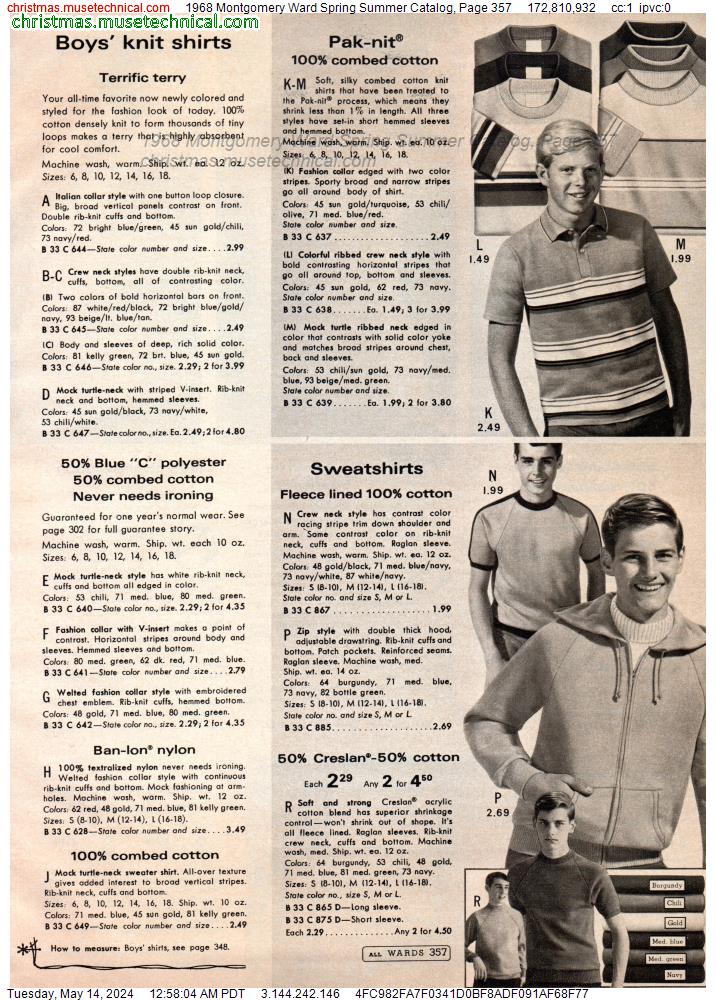 1968 Montgomery Ward Spring Summer Catalog, Page 357