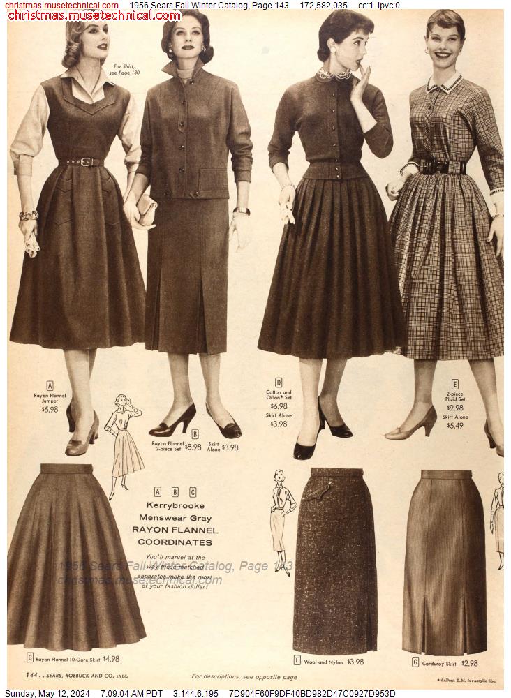 1956 Sears Fall Winter Catalog, Page 143