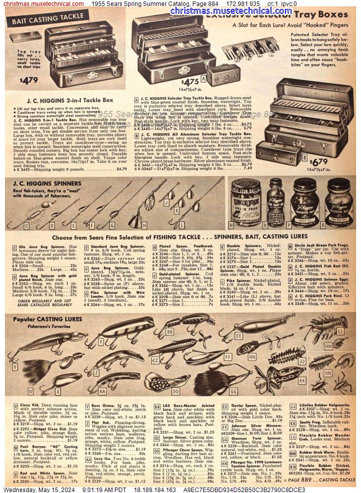 1955 Sears Spring Summer Catalog, Page 884