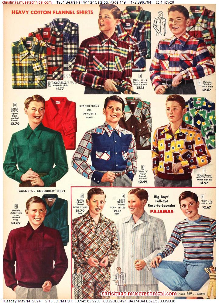 1951 Sears Fall Winter Catalog, Page 149
