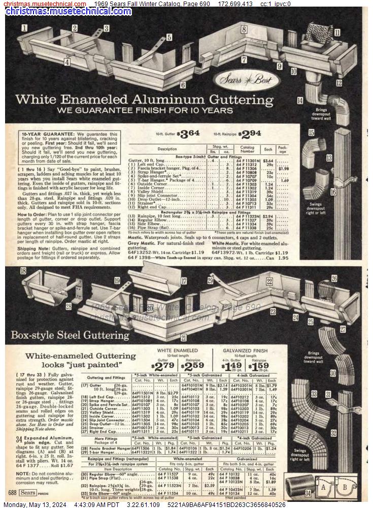 1969 Sears Fall Winter Catalog, Page 690