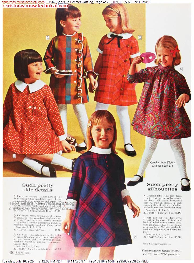 1967 Sears Fall Winter Catalog, Page 412 - Catalogs & Wishbooks