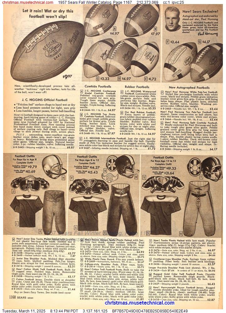 1957 Sears Fall Winter Catalog, Page 1167