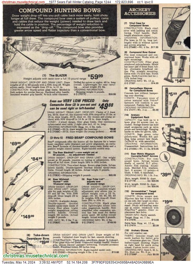 1977 Sears Fall Winter Catalog, Page 1244
