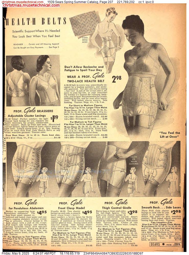 1939 Sears Spring Summer Catalog, Page 207