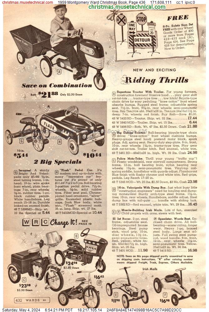 1959 Montgomery Ward Christmas Book, Page 436