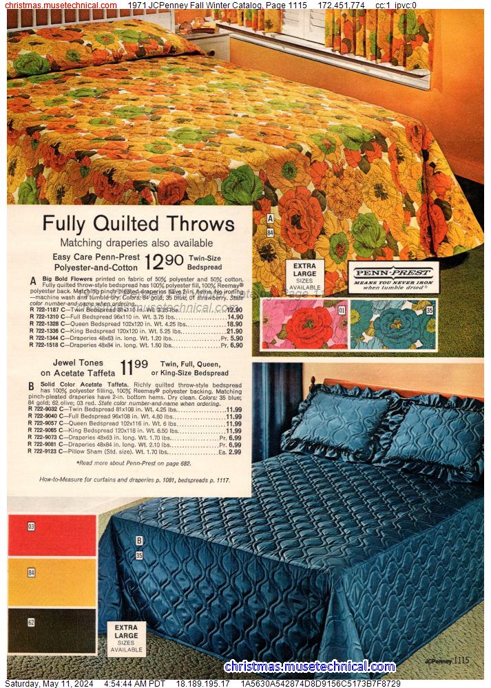 1971 JCPenney Fall Winter Catalog, Page 1115