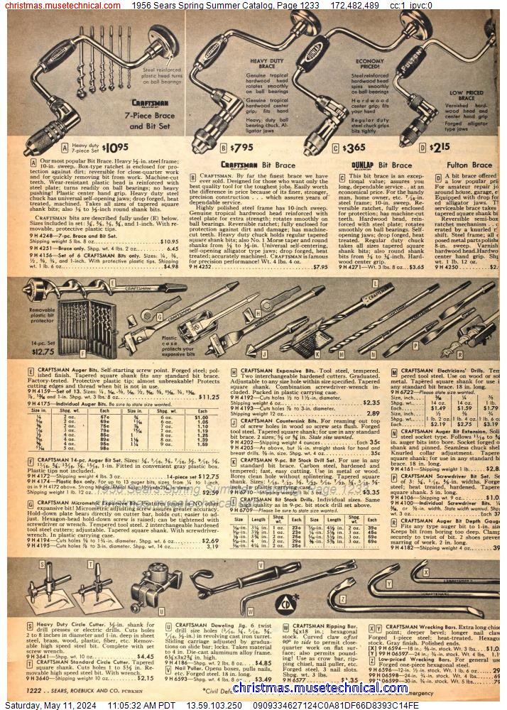 1956 Sears Spring Summer Catalog, Page 1233