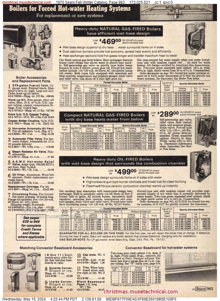 1975 Sears Fall Winter Catalog, Page 963