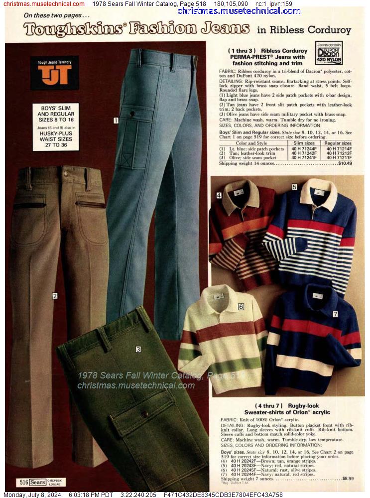 1978 Sears Fall Winter Catalog, Page 518