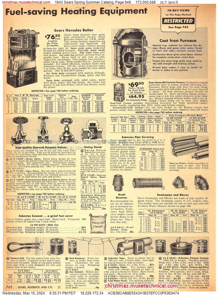 1943 Sears Spring Summer Catalog, Page 949