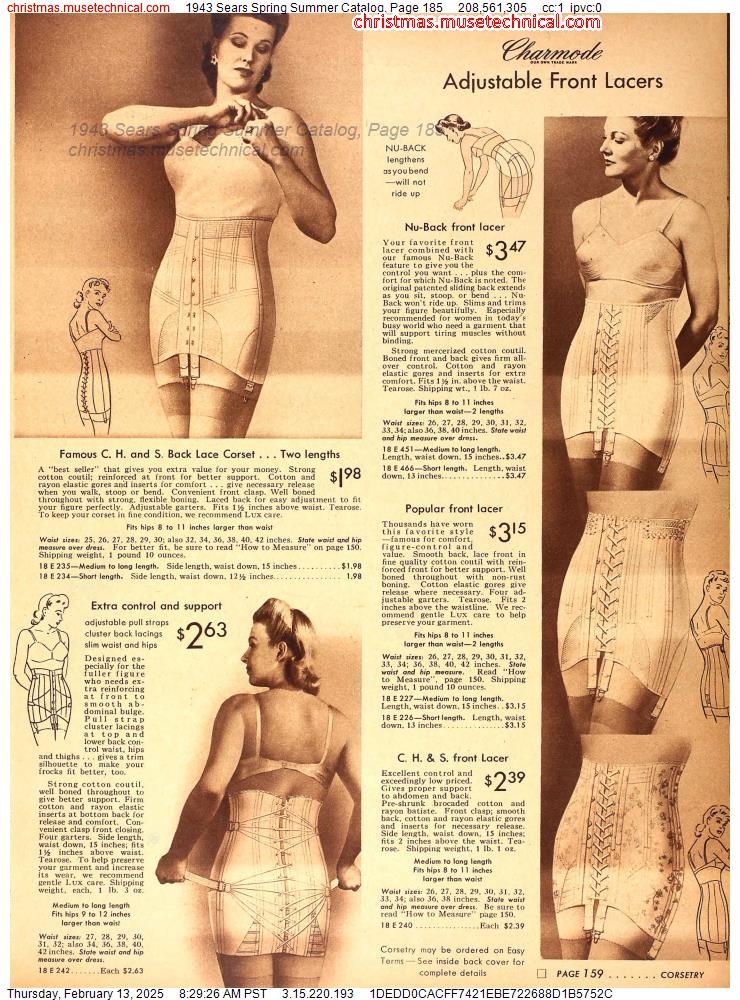 1943 Sears Spring Summer Catalog, Page 185