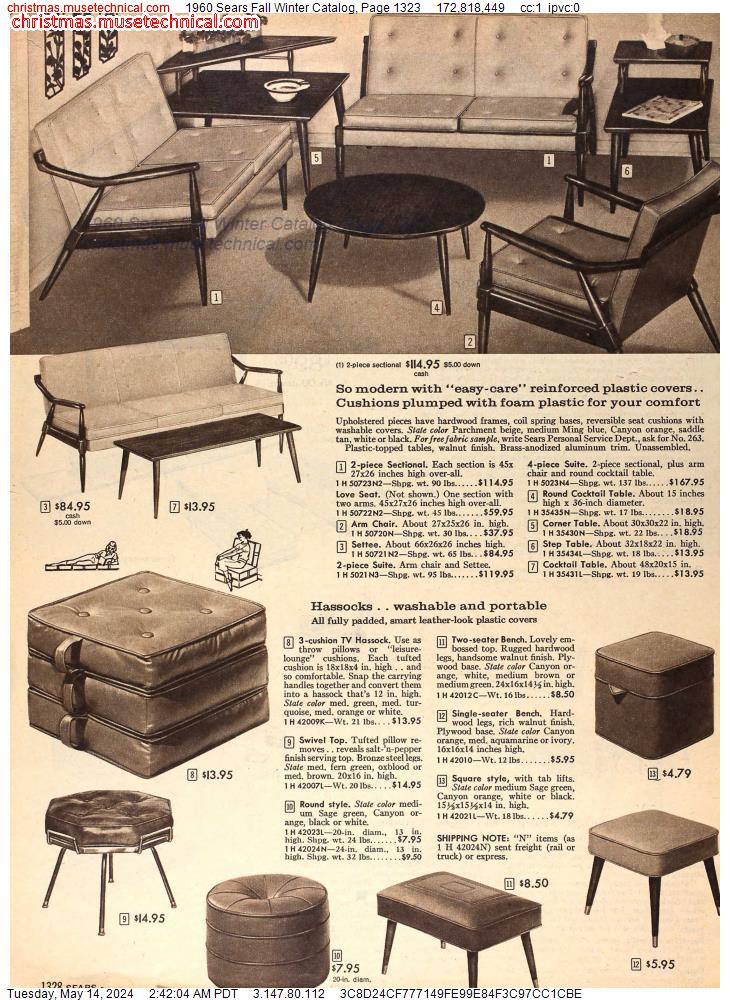 1960 Sears Fall Winter Catalog, Page 1323