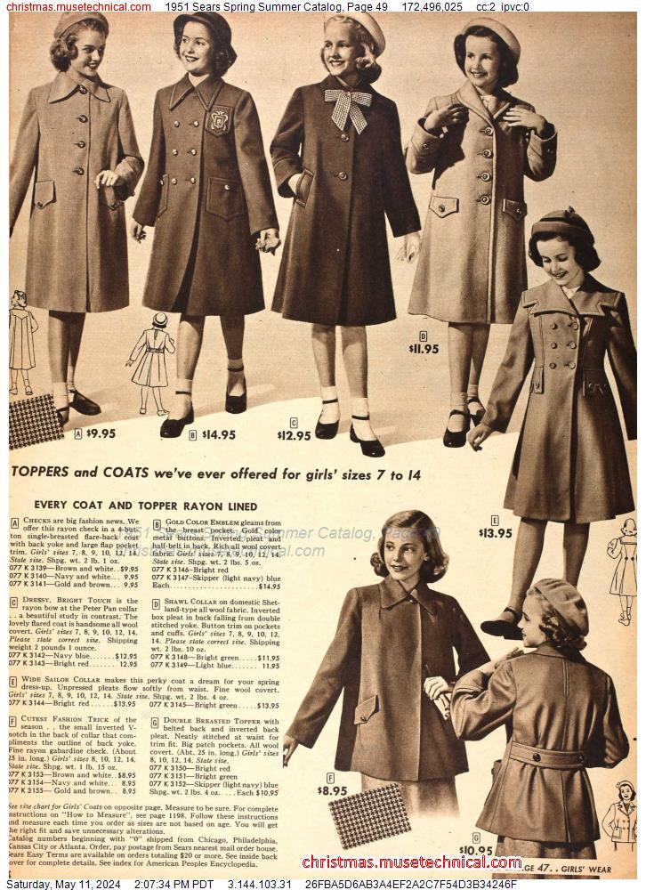 1951 Sears Spring Summer Catalog, Page 49