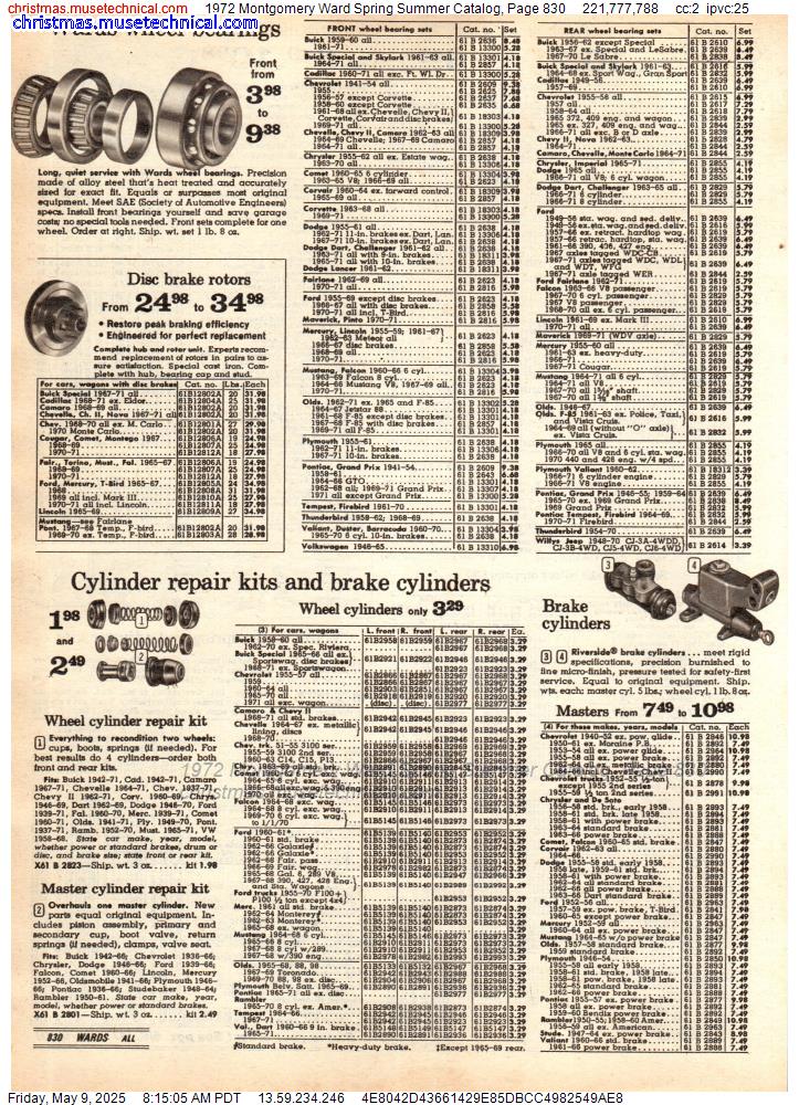 1972 Montgomery Ward Spring Summer Catalog, Page 830