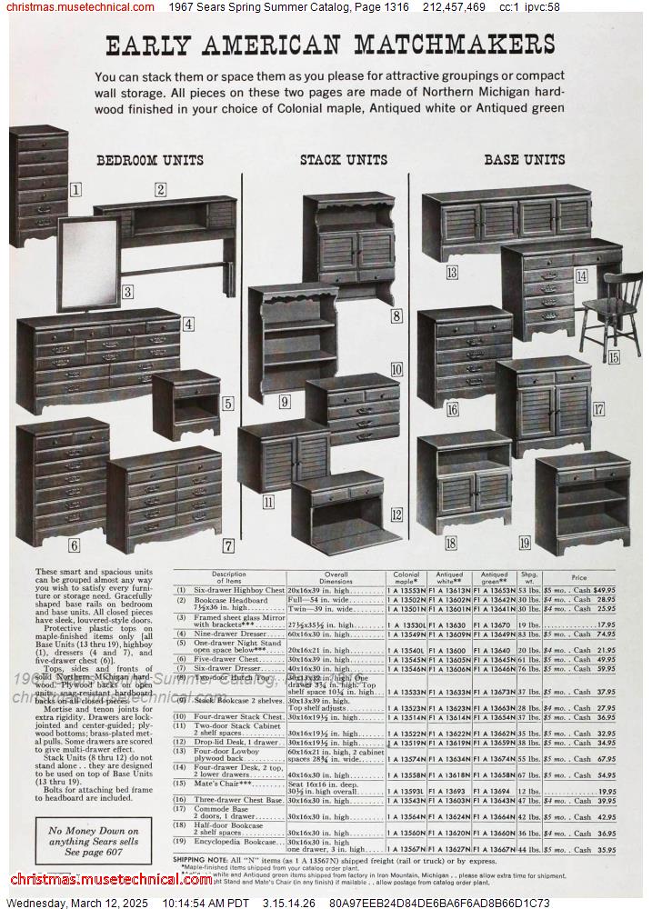 1967 Sears Spring Summer Catalog, Page 1316