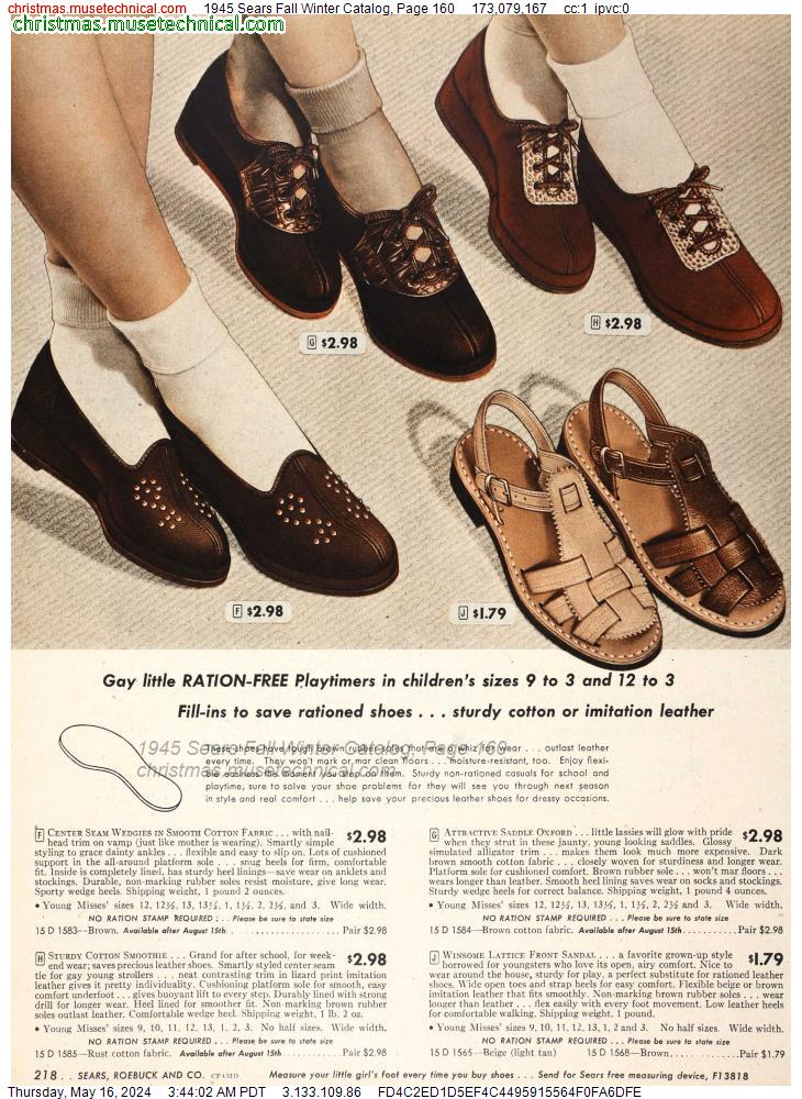 1945 Sears Fall Winter Catalog, Page 160