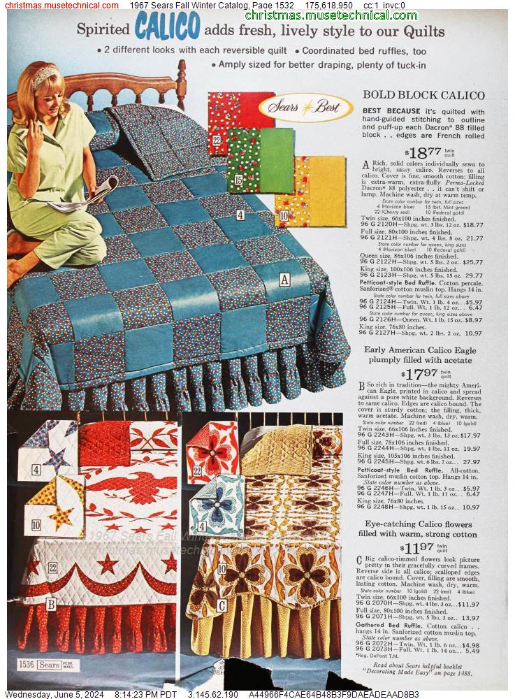 1967 Sears Fall Winter Catalog, Page 1532