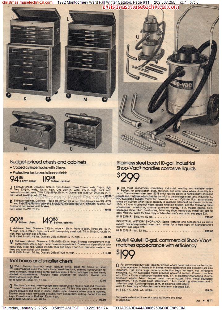 1982 Montgomery Ward Fall Winter Catalog, Page 611