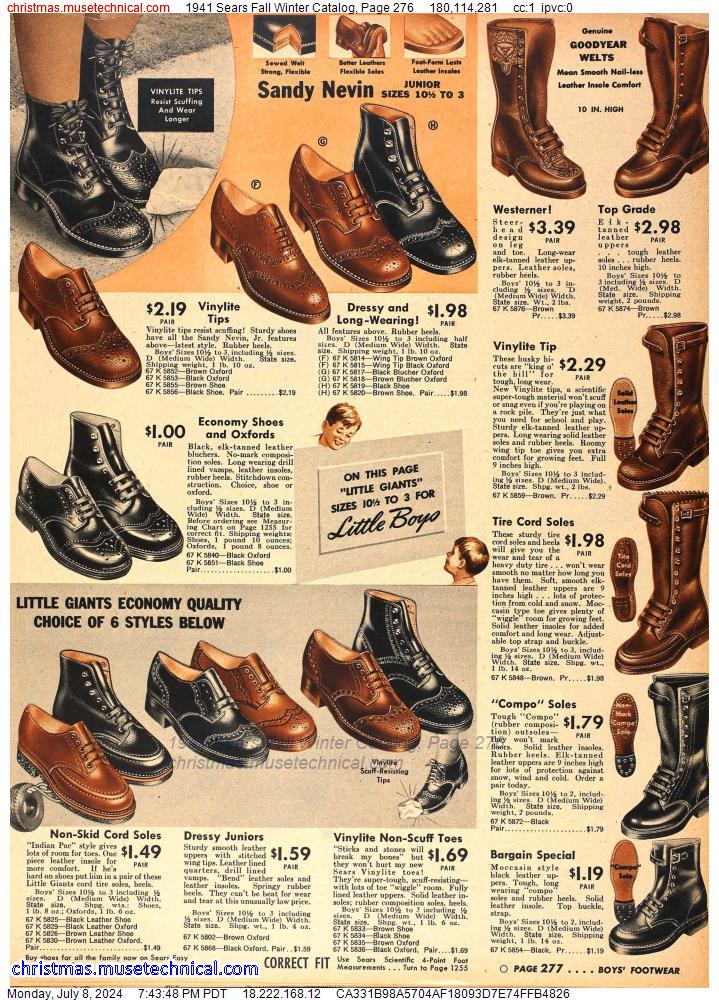 1941 Sears Fall Winter Catalog, Page 276