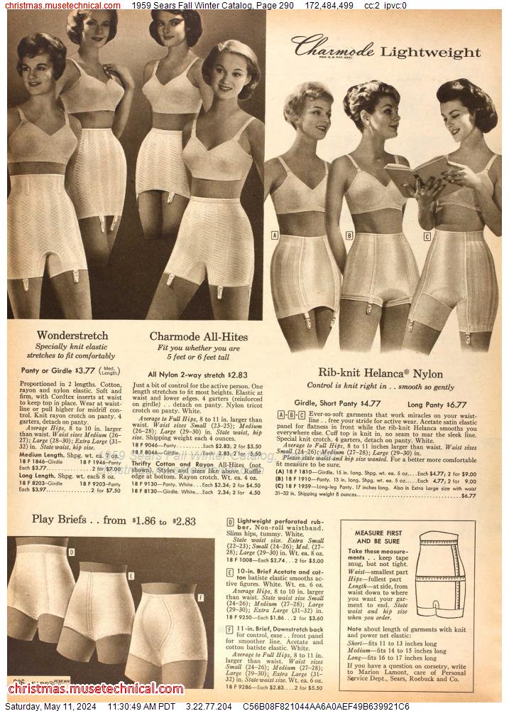 1959 Sears Fall Winter Catalog, Page 290