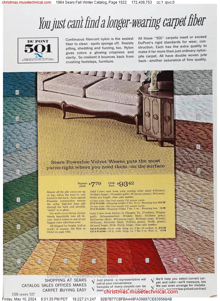 1964 Sears Fall Winter Catalog, Page 1522