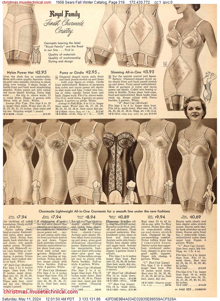 1956 Sears Fall Winter Catalog, Page 319