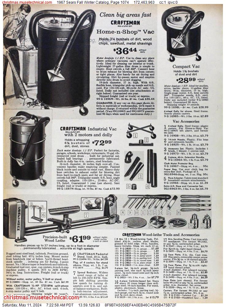 1967 Sears Fall Winter Catalog, Page 1074