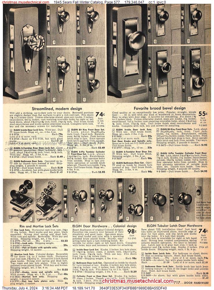 1945 Sears Fall Winter Catalog, Page 577