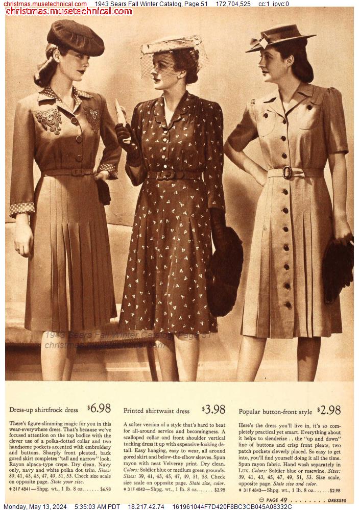 1943 Sears Fall Winter Catalog, Page 51