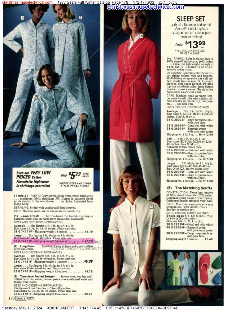 1977 Sears Fall Winter Catalog, Page 178