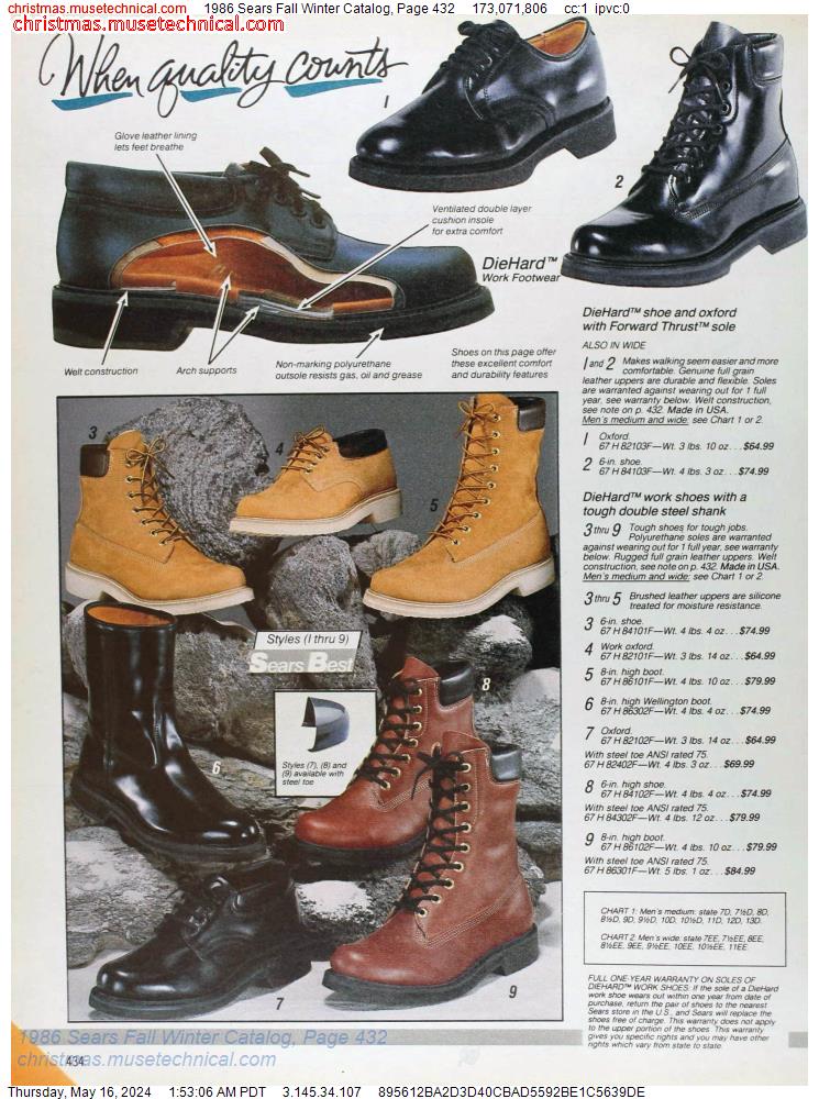 1986 Sears Fall Winter Catalog, Page 432