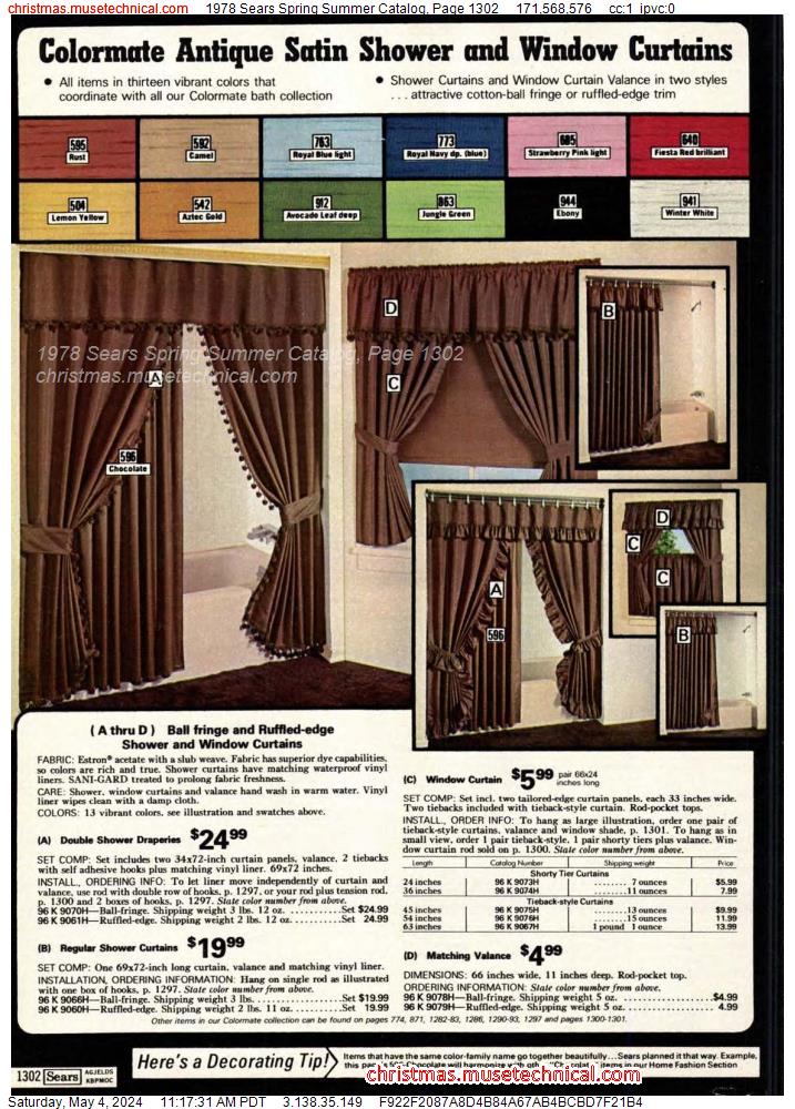 1978 Sears Spring Summer Catalog, Page 1302