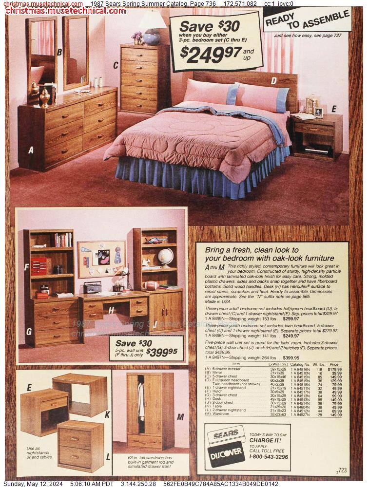 1987 Sears Spring Summer Catalog, Page 736