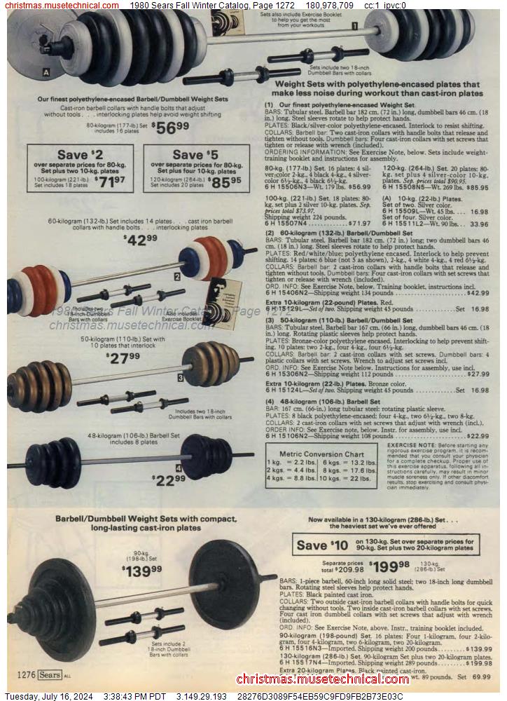 1980 Sears Fall Winter Catalog, Page 1272
