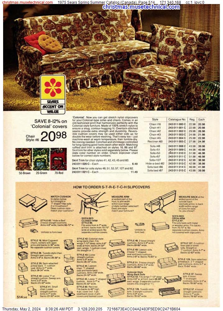 1975 Sears Spring Summer Catalog (Canada), Page 514