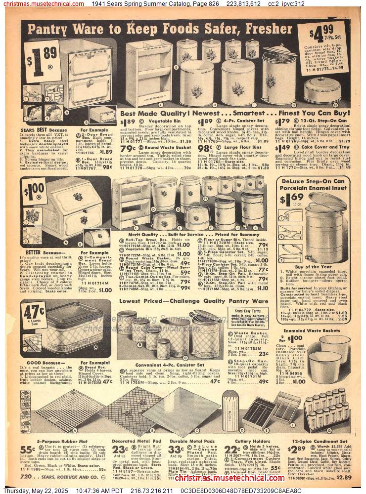 1941 Sears Spring Summer Catalog, Page 826