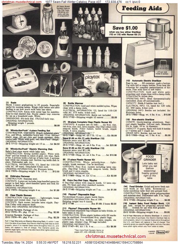 1977 Sears Fall Winter Catalog, Page 407