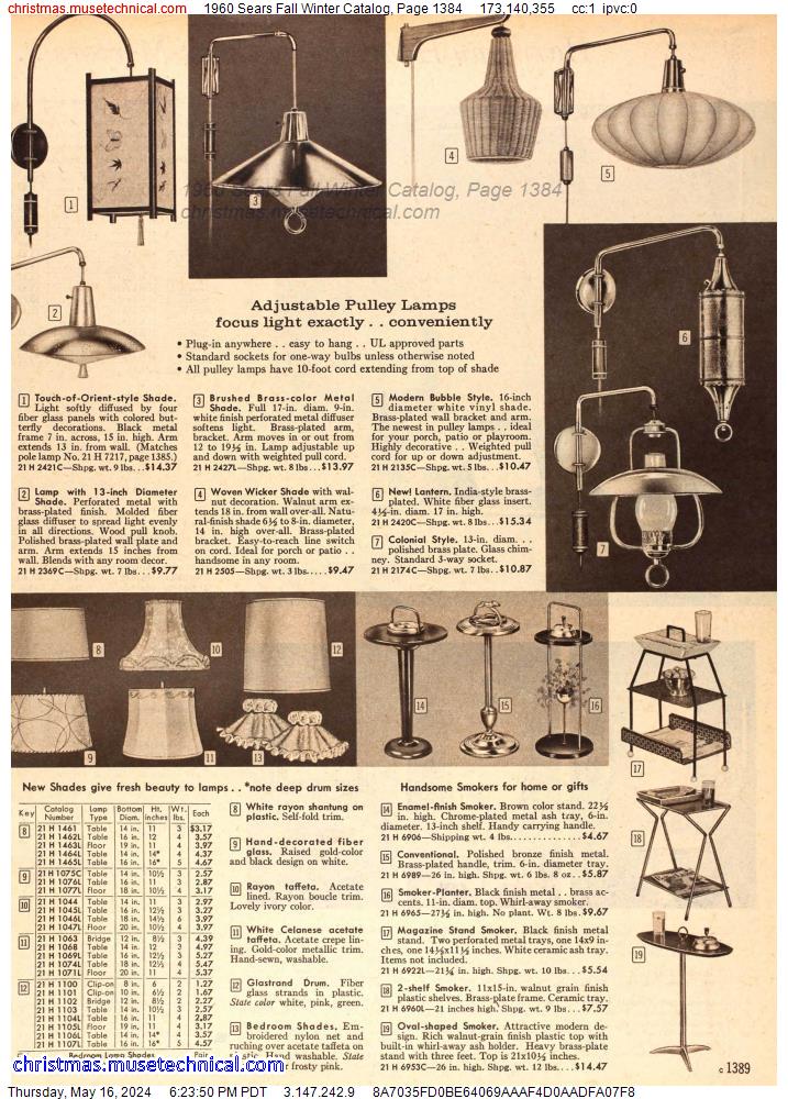 1960 Sears Fall Winter Catalog, Page 1384