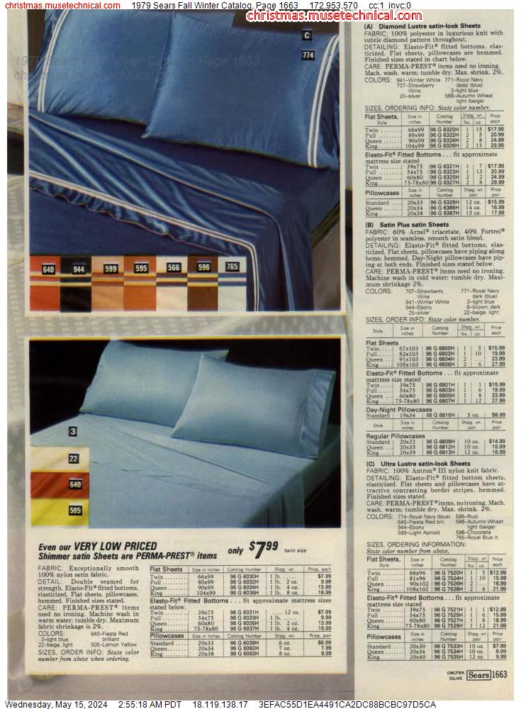 1979 Sears Fall Winter Catalog, Page 1663