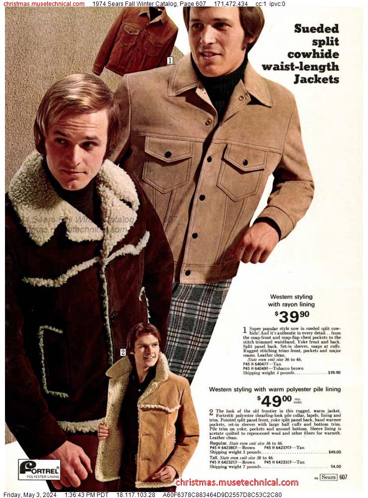 1974 Sears Fall Winter Catalog, Page 607