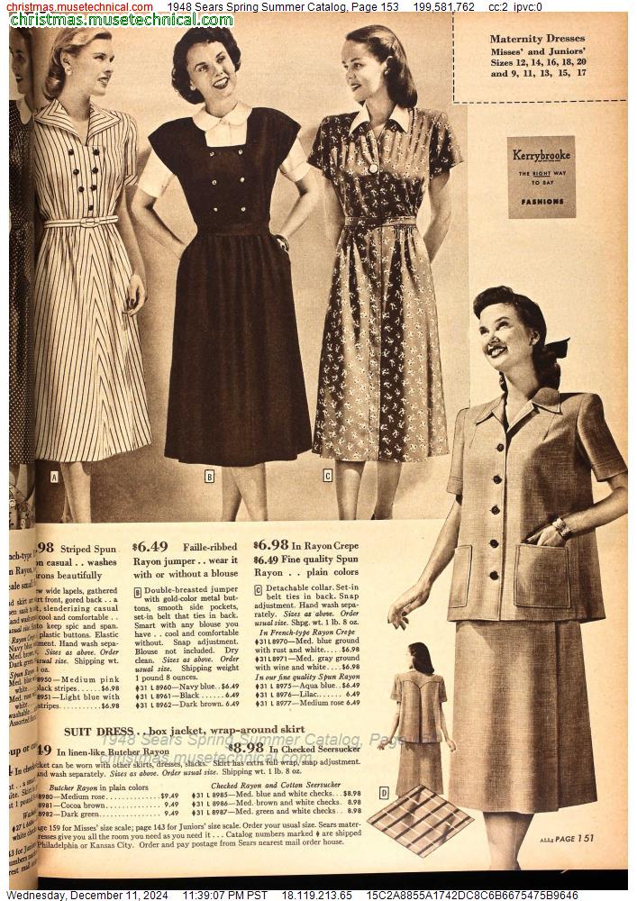 1948 Sears Spring Summer Catalog, Page 153